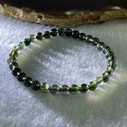 Very Good Grade Natural Green Tourmaline Crystal Bracelet 6.95g 13.5cm 5.2mm 34Beads - Huangs Jadeite and Jewelry Pte Ltd