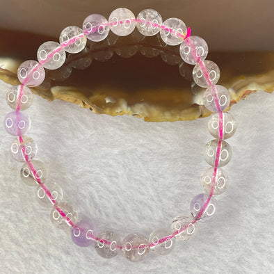 Natural super 7 Crystal Bracelet 15.55g 7.9mm 25beads - Huangs Jadeite and Jewelry Pte Ltd