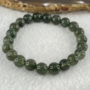 Good Grade Natural Green Cats Eye Rutilated Beads Bracelet 19.58g 15.5cm 8.8mm 22 Beads - Huangs Jadeite and Jewelry Pte Ltd