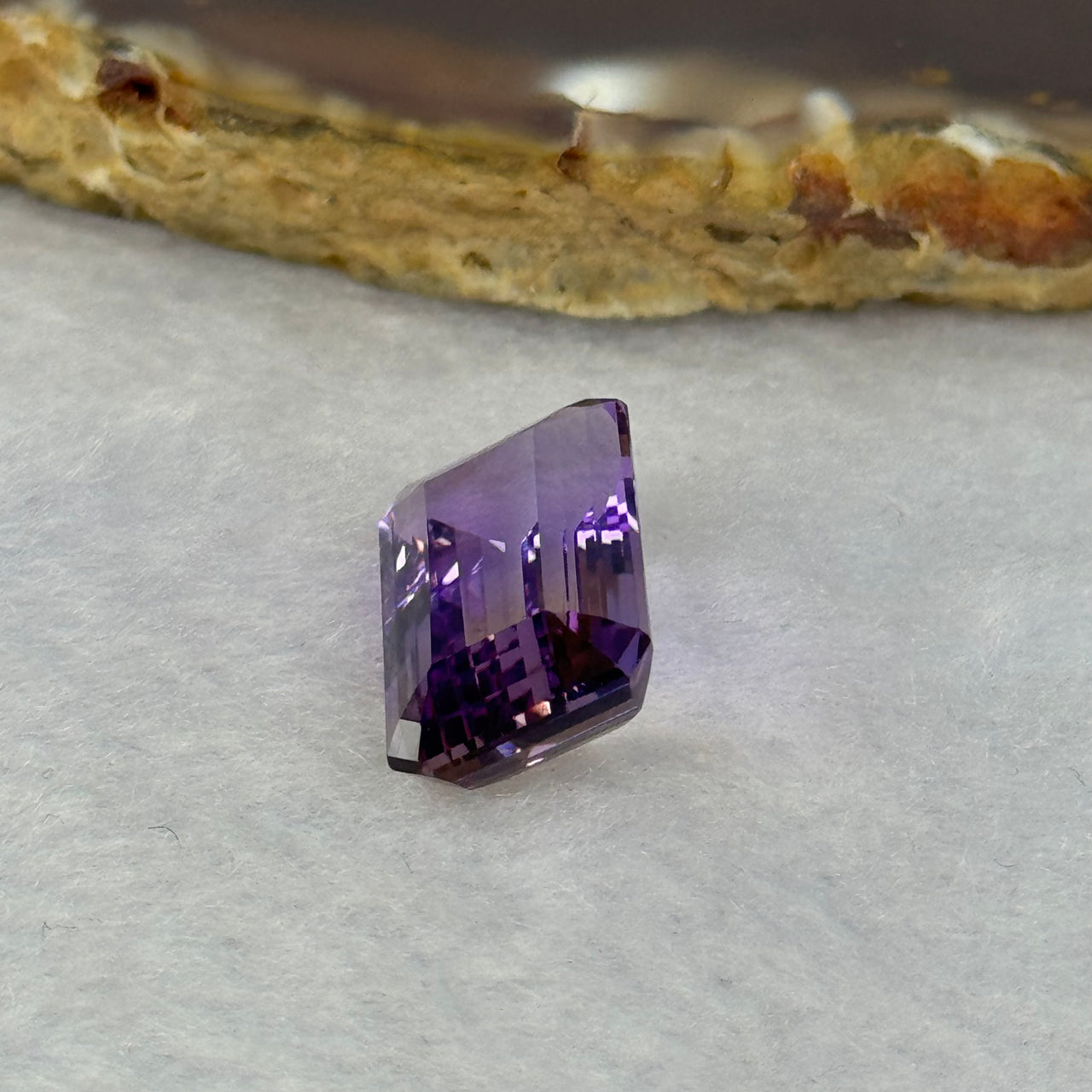 Natural Faceted Ametrine in Emerald Cut 10.46ct 17.4 by 10.8 by 7.3mm - Huangs Jadeite and Jewelry Pte Ltd