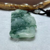 Grandmaster Certified Type A ICY Light Green Lavender and Blueish Green Piao Hua Jadeite Dragon Shan Shui Pendent 55.70g 75.6 by 34.8 by 10.8mm - Huangs Jadeite and Jewelry Pte Ltd