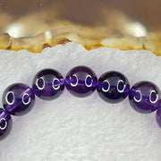Good Grade Natural Amethyst Bracelet 23.02g 16.5cm 9.1mm 22 Beads - Huangs Jadeite and Jewelry Pte Ltd