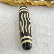 Natural Powerful Tibetan Old Oily Agate Zha Ji La Mu Female Cai Shen Bead Heavenly Master (Tian Zhu) 扎吉拉木女财神天珠 15.42g 58.5 by 13.3mm - Huangs Jadeite and Jewelry Pte Ltd