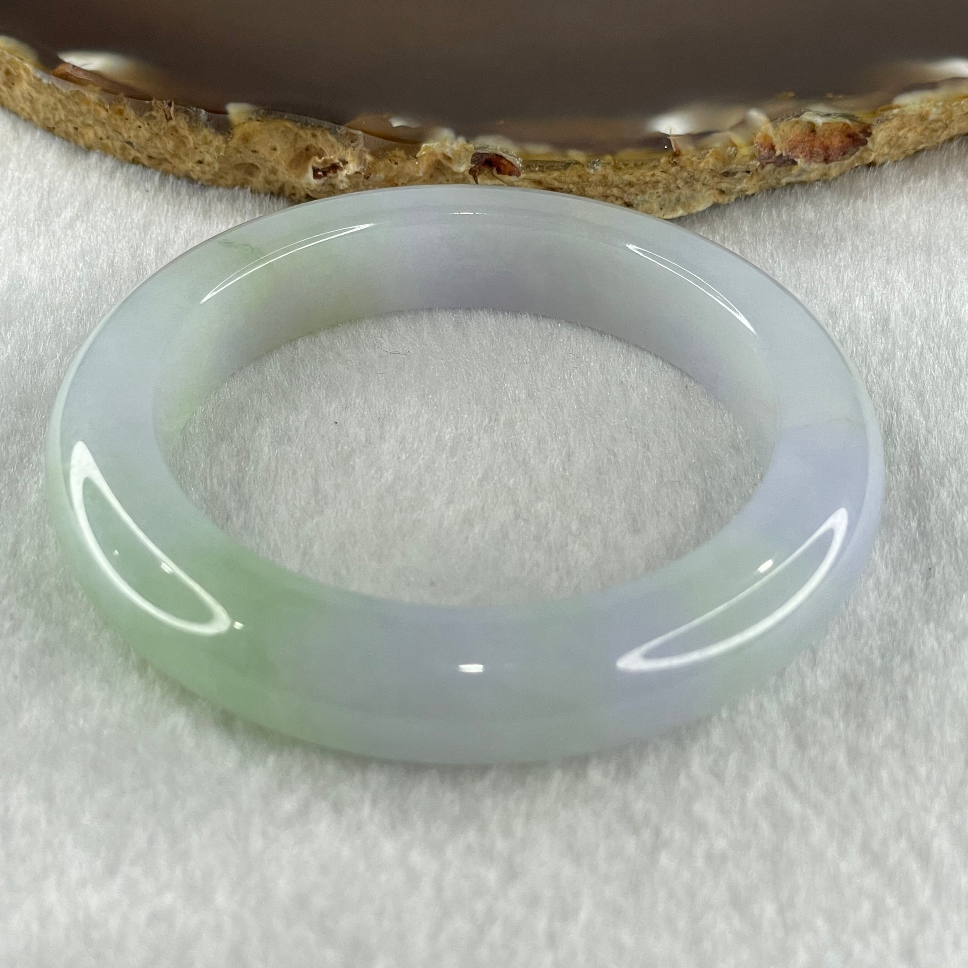 Natural Type A Jelly Lavender with Green Jadeite Bangle 57.88g Inner Diameter 51.3mm 11.4 by 10.5mm (Close to Perfect) - Huangs Jadeite and Jewelry Pte Ltd