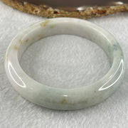 Type A Faint Lavender and Faint Blueish Green with Brown Patches Jadeite Bangle 62.77g Internal Diameter 59.2mm 12.6 by 8.7mm (Close to Perfect) - Huangs Jadeite and Jewelry Pte Ltd