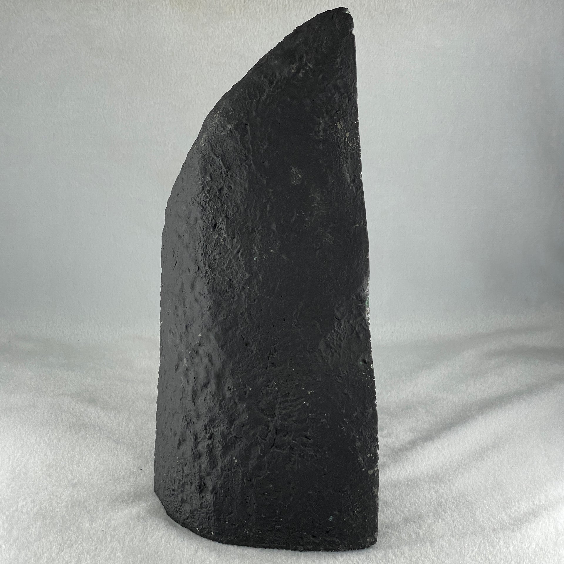 Natural Triangular Shape Amethyst Cave with Wooden Display 4,756.5g 200.0 by 170.0 by 295.0mm - Huangs Jadeite and Jewelry Pte Ltd