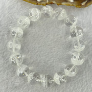 Natural White Phantom Quartz Beads Bracelet 52.69g 18.5cm 13.9mm 16 Beads - Huangs Jadeite and Jewelry Pte Ltd
