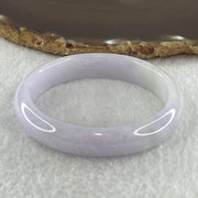 Type A Natural Light Lavender Light Green Jadeite Oval Bangle 39.68g Inner Diameter 54.4mm 12.1 by 7.5mm (Slight Internal Lines) - Huangs Jadeite and Jewelry Pte Ltd