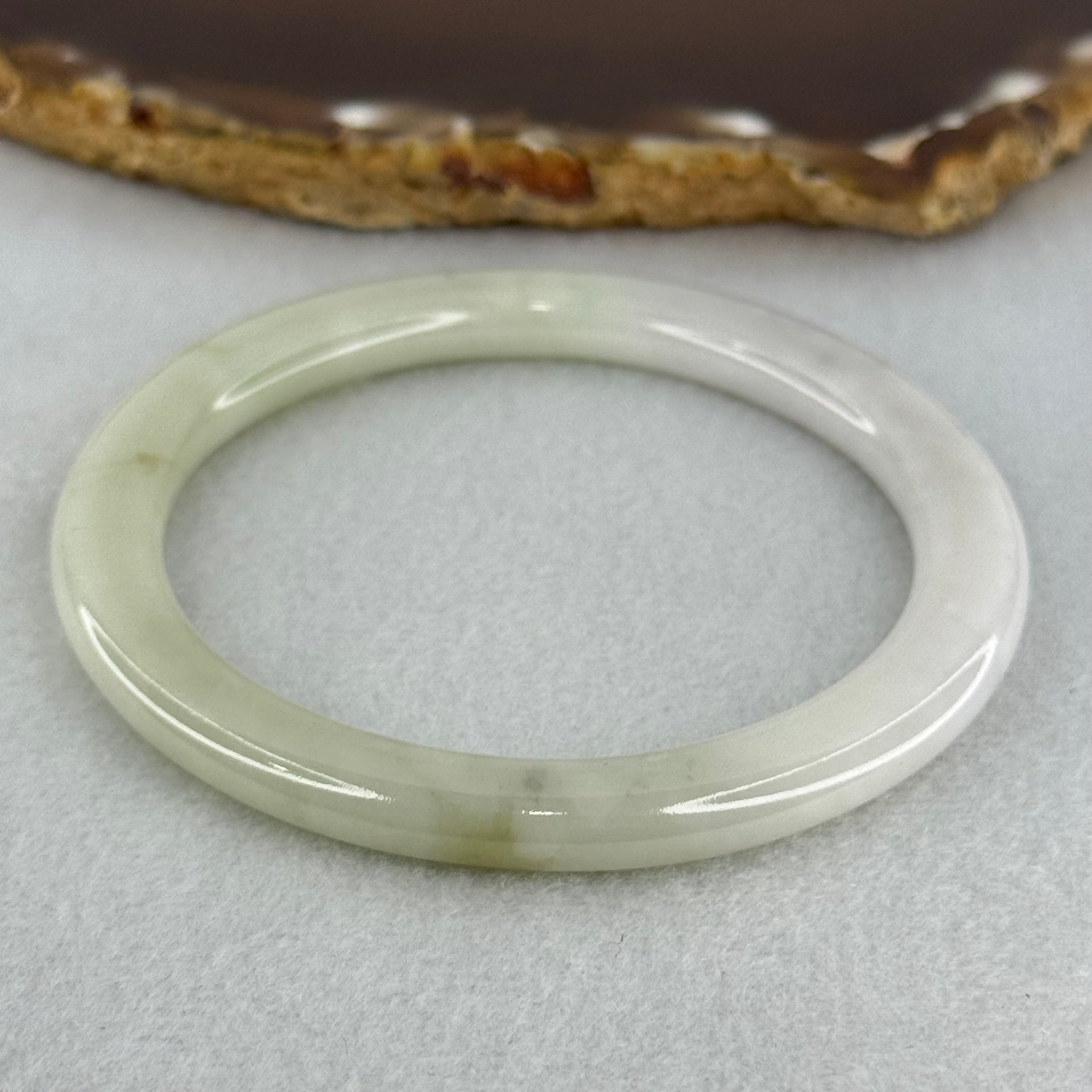 Type A Light Lavender and Light Green Jadeite Bangle Internal Diameter 55.1mm 28.89g 6.4 by 8.8mm (Very Slight Internal Line) - Huangs Jadeite and Jewelry Pte Ltd
