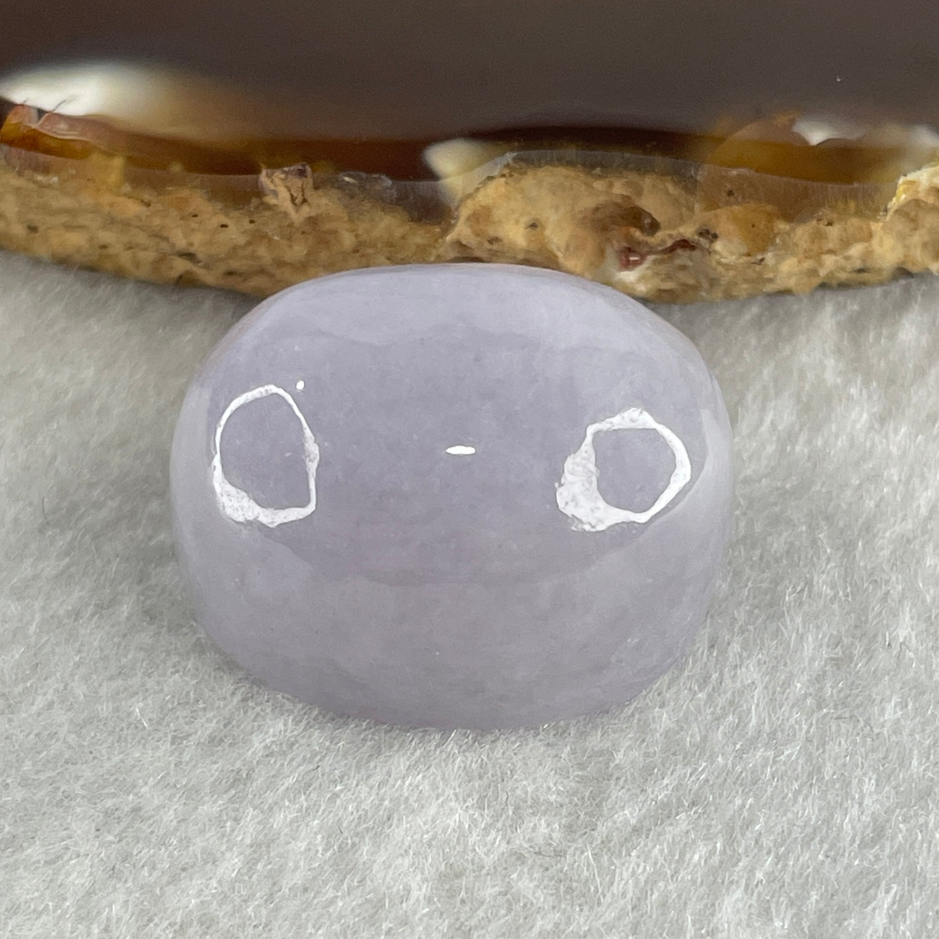 Natural Type A Lavender Jadeite Oval Shape Cabochon Stone for Setting14.89g 23.8 by 19.3 by 14.8mm - Huangs Jadeite and Jewelry Pte Ltd