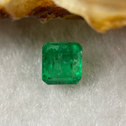 Natural Colombia Green Emerald (Beryl) Cut-Cornered Rectangular step cut 0.74cts 5.5 by 5.0 by 3.8mm - Huangs Jadeite and Jewelry Pte Ltd