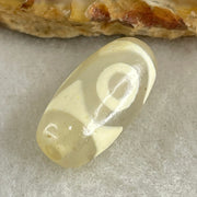 Natural Powerful Tibetan Old Oily Agate 3 Eyes Dzi Bead Heavenly Master (Tian Zhu) 三眼天诛 3.01g 20.2 by 10.2mm - Huangs Jadeite and Jewelry Pte Ltd