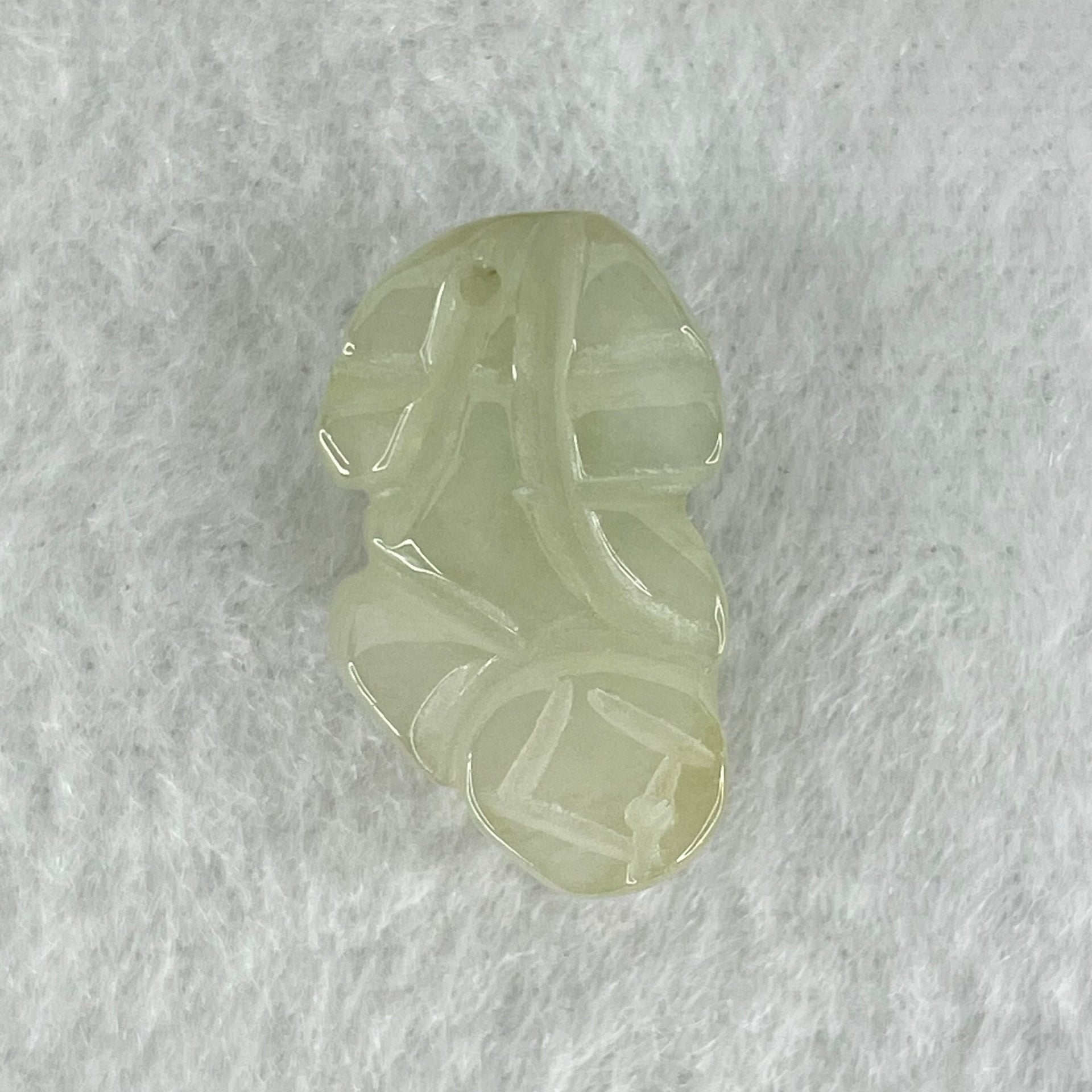 Type A Jelly Faint Green Jadeite Pixiu Charm 3.32g 19.7 by 11.8 by 7.2mm - Huangs Jadeite and Jewelry Pte Ltd