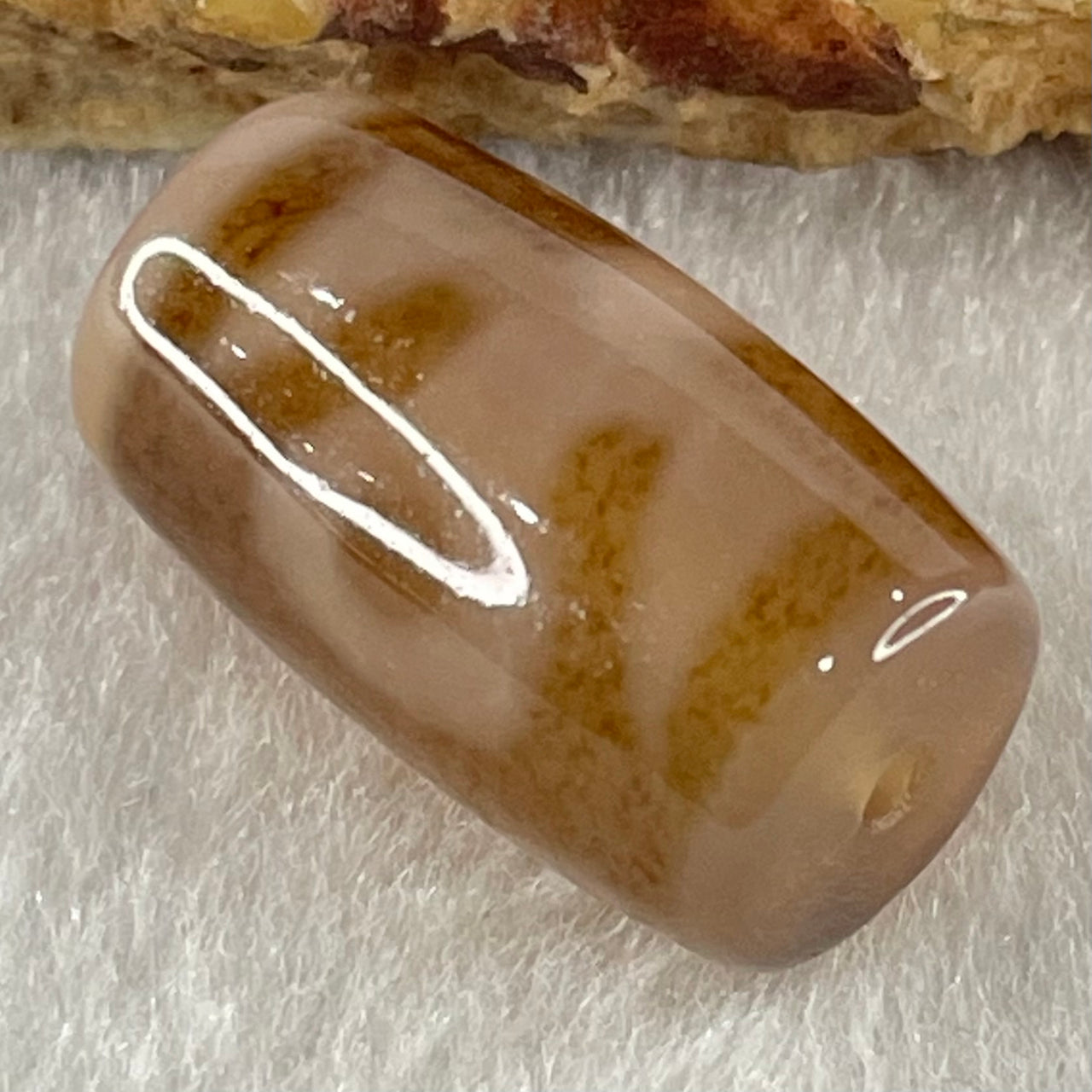 Natural Powerful Tibetan Old Oily Agate Patina Guiren Tairen Human Dzi Bead Totem Amulet Heavenly Master (Tian Zhu) 贵人天诛 4.82g 20.0 by 11.8mm - Huangs Jadeite and Jewelry Pte Ltd