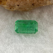Natural Colombia Vivid Green Emerald (Beryl) Cut-Cornered Rectangular Step cut 0.42ct 6.3 by 3.9 by 1.9mm - Huangs Jadeite and Jewelry Pte Ltd
