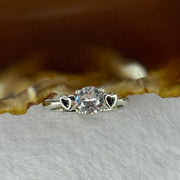 Cubic Zirconia in Sliver Ring (Adjustable Size) 1.99g 5.6 by 3.5mm - Huangs Jadeite and Jewelry Pte Ltd