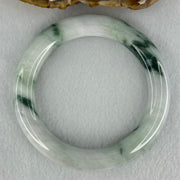 Type A Faint Lavender Green with Blueish Green Patches Jadeite Bangle Internal Diameter 57.0mm 74.41g 12.0 by 11.4mm (Slight Internal Lines） - Huangs Jadeite and Jewelry Pte Ltd