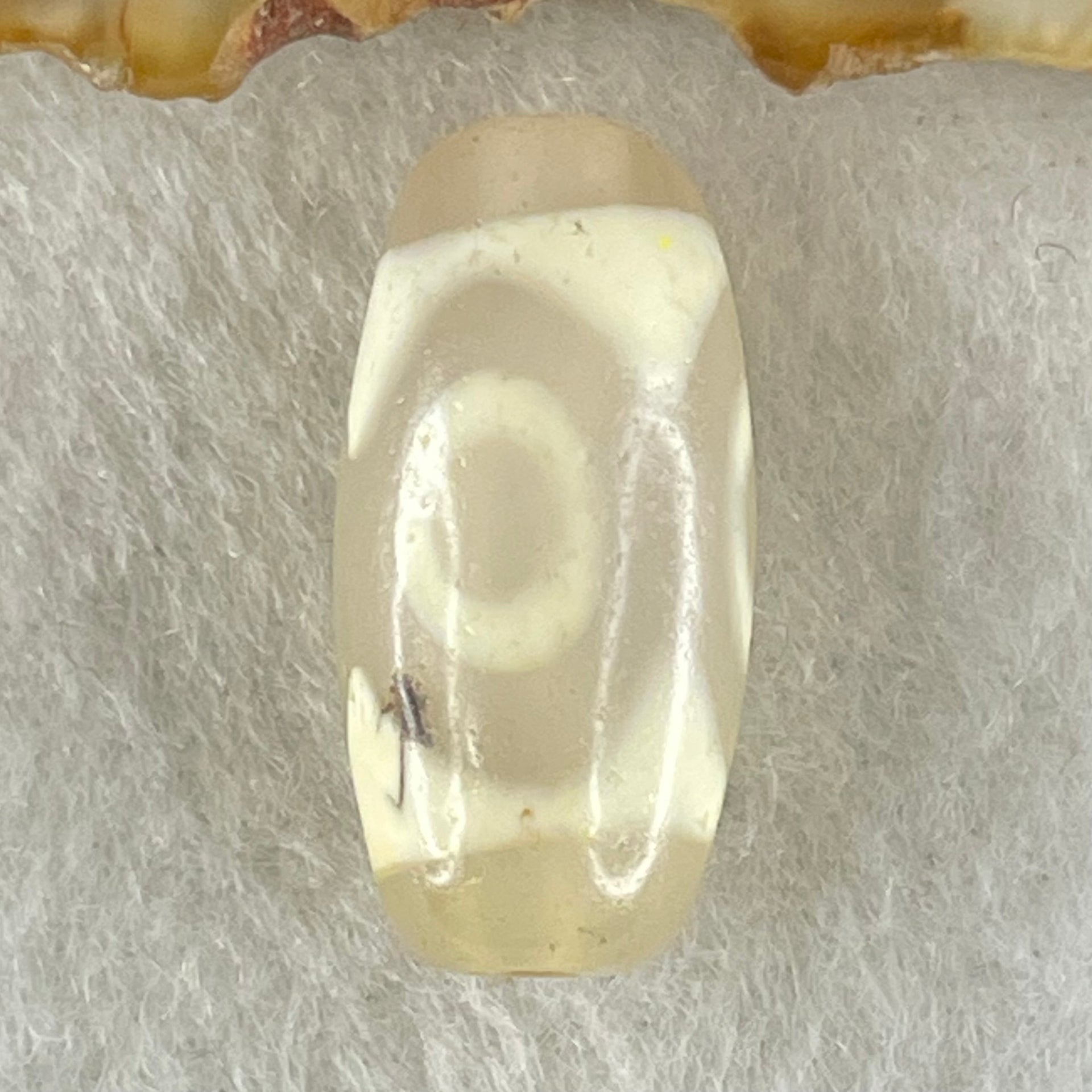 Natural Powerful Tibetan Old Oily Agate 3 Eyes Dzi Bead Heavenly Master (Tian Zhu) 三眼天诛 2.80g 20.1 by 9.9mm - Huangs Jadeite and Jewelry Pte Ltd