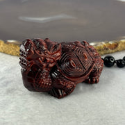 Natural African Rosewood Dragon Tortoise Handplay 天然非洲紫檀龙龟手把件 46.75g 61.6 by 36.4 by 40.4mm - Huangs Jadeite and Jewelry Pte Ltd