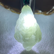 Type A Light Green with Yellow Patch Jadeite Double Sided Dragon Pendant 45.14g 72.2 by 42.7 by 11.4mm - Huangs Jadeite and Jewelry Pte Ltd