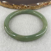 Natural Type A Green with Yellowish Jadeite Full Round Ding Dang Bangle |(24.55g | 50.9mm Inner Diameter | 7.4 x 7.0mm | Close to Perfect | Dual Wealth & Imperial Fortune Anchor, Abundance & Sovereign Bangle) - Huangs Jadeite and Jewelry Pte Ltd