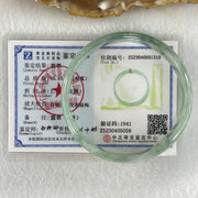 Type A Semi Icy Blueish Green Jadeite Bangle 24.80g Inner Diameter 52.6mm 12.6 by 4.4mm (Internal Lines) - Huangs Jadeite and Jewelry Pte Ltd
