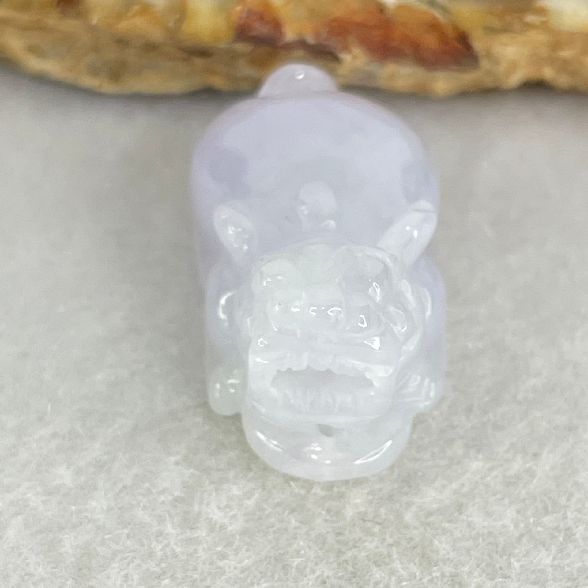 Type A Full Lavender Jadeite Pixiu Pendant Charm 5.95g 23.8 by 12.8 by 10.7mm - Huangs Jadeite and Jewelry Pte Ltd