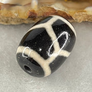 Natural Powerful Tibetan Old Oily Agate Turtle or Tortoise Shell Bead Heavenly Master (Tian Zhu) 龟壳天珠 4.74g 17.7 by 13.1mm - Huangs Jadeite and Jewelry Pte Ltd