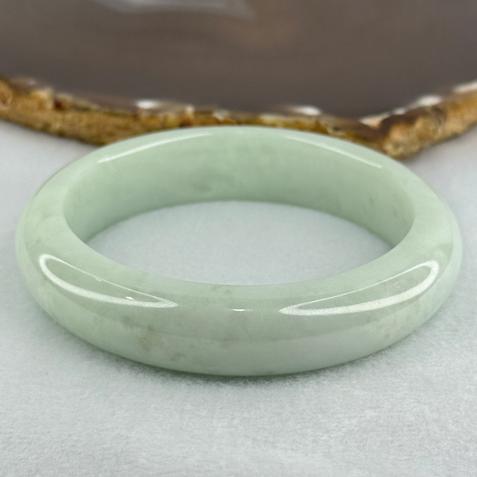 Type A Sky Blue Jadeite Bangle Internal Diameter 57.9mm 74.84g 14.3 by 9.5mm (Close to Perfect) - Huangs Jadeite and Jewelry Pte Ltd