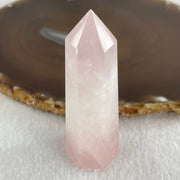 Natural Rose Quartz Tower Display 49.28g 68.3 by 25.0 by 20.8mm - Huangs Jadeite and Jewelry Pte Ltd