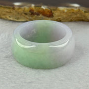 Type A Lavender and Green Jadeite Ring 14.74g 12.4 by 4.9mm US13.5 HK30.5 - Huangs Jadeite and Jewelry Pte Ltd