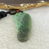 Type A Dark Green and Light Green with Grey Wuji Jadeite Dragon Phoenix Pendent 15.67g 46.5 by 22.3 by 5.5 mm - Huangs Jadeite and Jewelry Pte Ltd