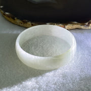 Type A Light Lavender Green Jadeite Bangle Internal Diameter 53.4mm 27.50g 14.4 by 4.0mm (Close to Perfect) - Huangs Jadeite and Jewelry Pte Ltd