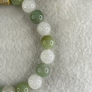 Type A Green with Faint Lavender Jadeite Beads Bracelet 26.02g 15cm 9.0mm 20Beads - Huangs Jadeite and Jewelry Pte Ltd