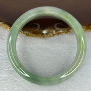 Type A Green with Lavender and Yellow Jadeite Bangle Internal Diameter 55.3mm 59.32g 13.7 by 8.2mm (Very Fine Internal Line) - Huangs Jadeite and Jewelry Pte Ltd