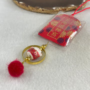 Porcelain Red Fortune Cat Health Care Charm 13.31g 15.1 by 17.5 by 14.1mm - Huangs Jadeite and Jewelry Pte Ltd