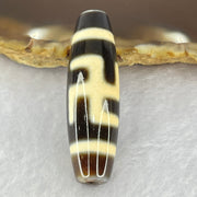 Natural Powerful Tibetan Old Oily Agate 1 Eye With Swastika Dzi Bead (Hotu Dzi) 7.50g 38.2 by 11.7mm - Huangs Jadeite and Jewelry Pte Ltd