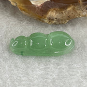 Natural Type A Semi-Icy Green Jadeite Pea Pod Pendant | Prosperity, Growth & Generations Talisman (1.36g | 20.5 x 8.0 x 4.3mm) - Huangs Jadeite and Jewelry Pte Ltd