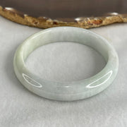Type A Light Blueish Green Jadeite Bangle 48.62g Inner Diameter 56.7mm 12.5 by 7.3mm (Internal Line) - Huangs Jadeite and Jewelry Pte Ltd