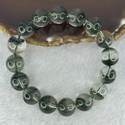 Very Good Grade Natural Green Phantom Quartz Beads Bracelet 52.70g 19cm 13.3mm 16 Beads - Huangs Jadeite and Jewelry Pte Ltd