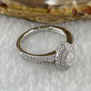 High Grade Natural Diamonds Tear Drop Shape D Color 0.3ct and Melees 0.6ct Platinum PT950 Ring Total 5.53g US7 HK15.5 EU54 Inner Diameter 17.4mm with GIA Cert - Huangs Jadeite and Jewelry Pte Ltd