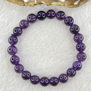 Good Grade Natural Amethyst Bracelet 23.02g 16.5cm 9.1mm 22 Beads - Huangs Jadeite and Jewelry Pte Ltd
