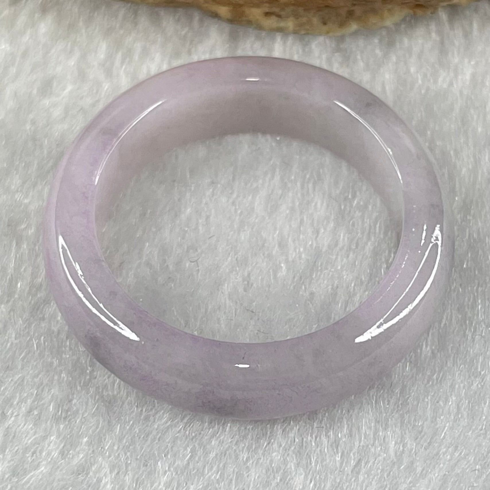 Type A Lavender with Wuji Grey Patches Jadeite Ring 3.95g 5.7 by 3.6mm US9.2/HK 20.5 (Very Slight Internal Line) - Huangs Jadeite and Jewelry Pte Ltd