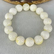 Natural Tridacna Sea Shell Beads Bracelet 46.58g 17cm 12.5mm 16 Beads - Huangs Jadeite and Jewelry Pte Ltd