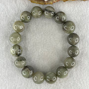 Natural Green Serpentine with Brown Beads Bracelet 53.93g 17.5cm 13.9mm 16Beads - Huangs Jadeite and Jewelry Pte Ltd