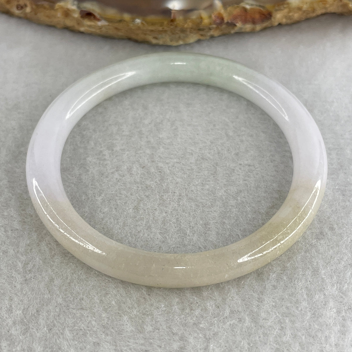 Natural Type A Lavender, Green & Yellow Jadeite Baby Bangle | (14.21g 5.9x6.3mm | Very Very Slight Internal Line | Blessed Protection, Vitality & Royal Fortune) - Huangs Jadeite and Jewelry Pte Ltd