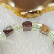 Natural Phantom Quartz Crystal Beads Bracelet 32.23g 17.5cm 13.6 by 8.2 by 5.0mm 23pcs - Huangs Jadeite and Jewelry Pte Ltd