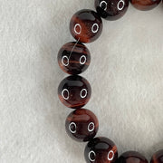 Natural Red Tiger's Eye Quartz Beads Bracelet 59.15g 16.5cm 14.2mm 15 Beads - Huangs Jadeite and Jewelry Pte Ltd