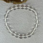 Natural Clear Quartz Bracelet 天然白水晶手链 18.59g 16.5cm 8.4mm 24 Beads - Huangs Jadeite and Jewelry Pte Ltd