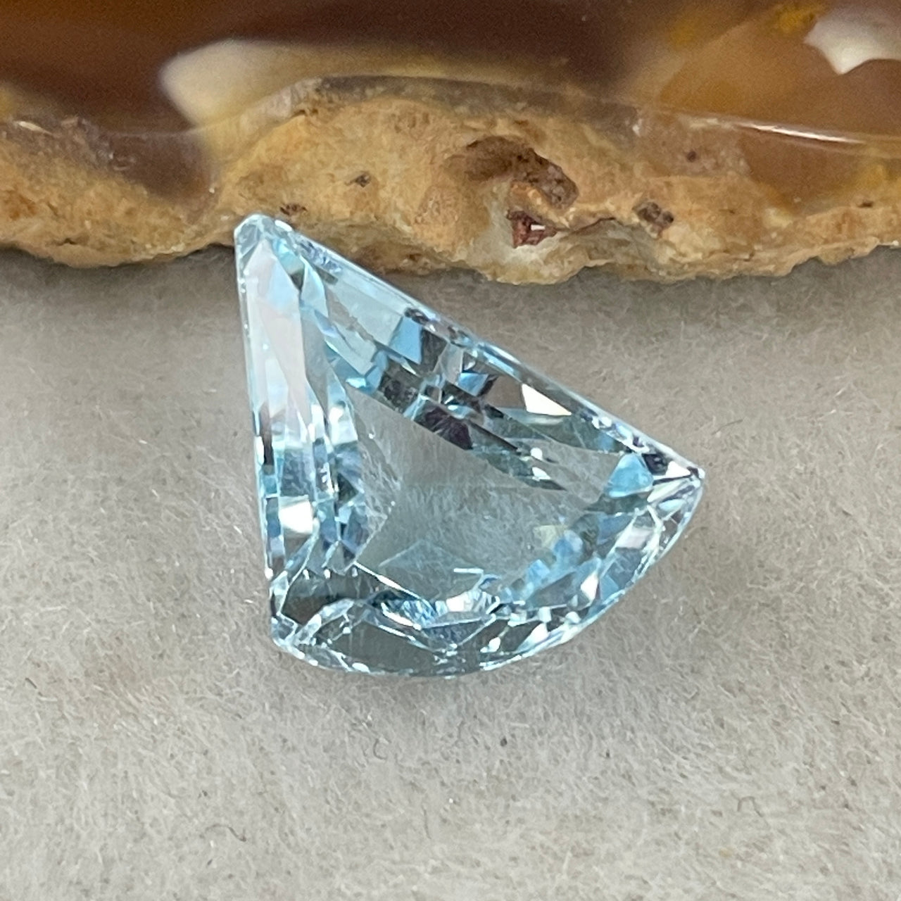 Natural Sky Blue Topaz Trillion Shape 6.20ct 13.6 by 10.8 by 6.8mm - Huangs Jadeite and Jewelry Pte Ltd